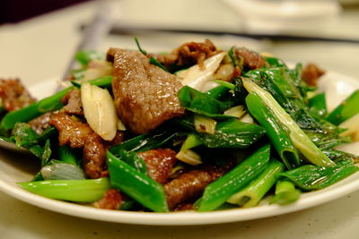 Close-up of salad in plate