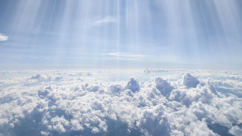 Aerial view of clouds in sky