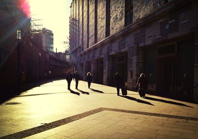 Woman standing in city