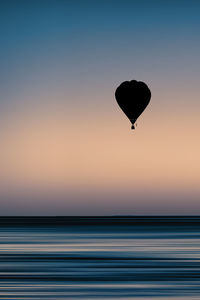 Hot air balloon against clear sky