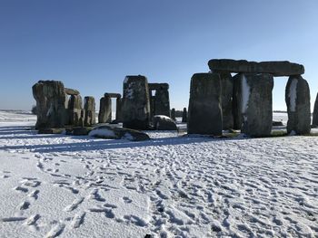 Stonehenge in winter england uk