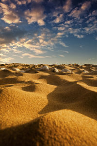 Scenic view of desert against sky