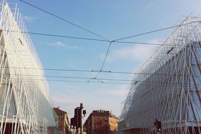 Low angle view of buildings against the sky