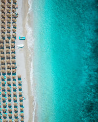 High angle view of the beach 