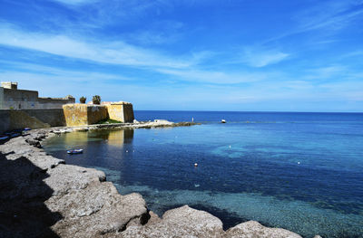 View of blue sea against sky