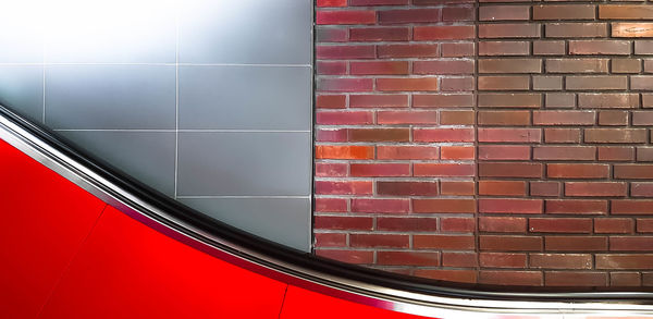 Close-up view of brick wall