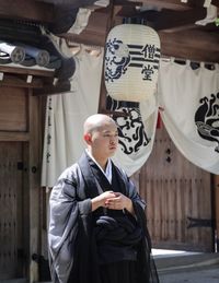 Man looking at camera