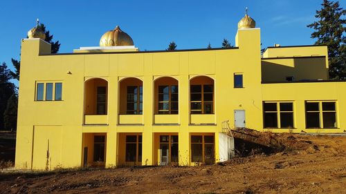 Low angle view of building against sky