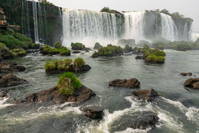 Scenic view of waterfall