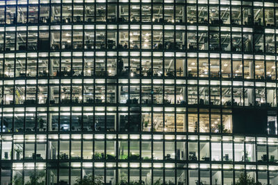 Full frame shot of modern glass building