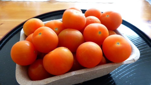 Close-up of tomatoes on table