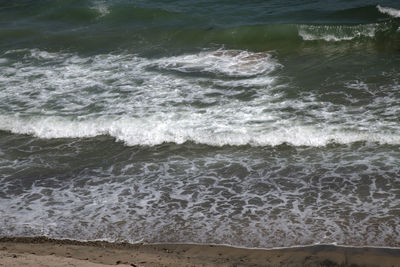 Waves rushing towards shore