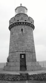 Low angle view of lighthouse against the sky