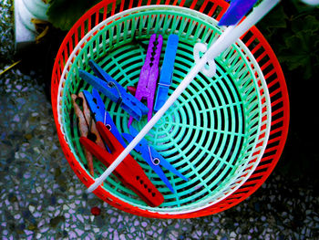 Close-up high angle view of multi colored pattern