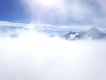 Low angle view of mountain against sky