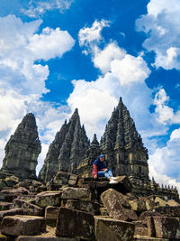 Panoramic view of historic building against sky