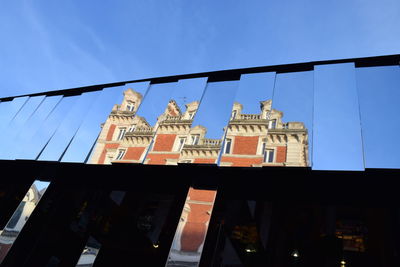 Low angle view of built structure against sky