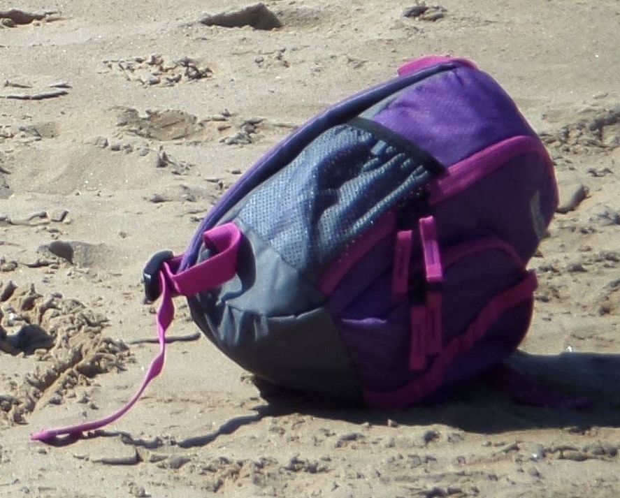 Beach. sand. backpack. holdall. summer. colours. pink