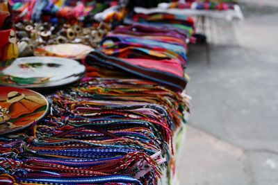 Close-up of multi colored objects for sale