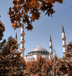 View of bell tower against clear sky