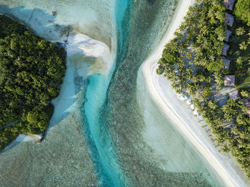 High angle view of sea shore