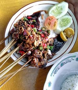 Close-up of served food