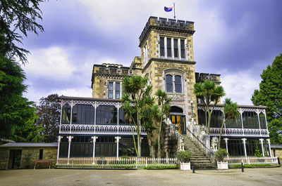 Low angle view of historic building against sky