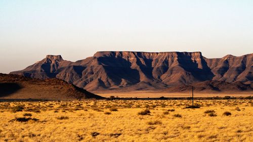 Scenic view of rock formation in namibia