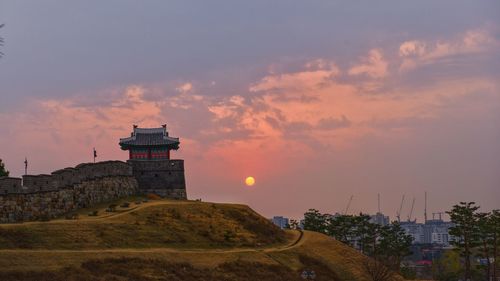 Sunset over suwon hwaseoung