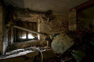 Interior of abandoned building