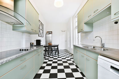 Interior of domestic kitchen