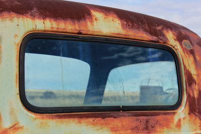 Close-up of cropped car