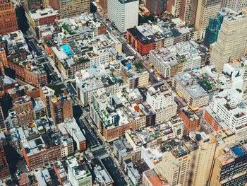 Aerial view of buildings in city