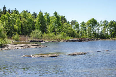 Scenic view of river against sky