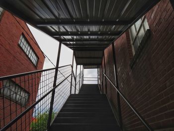 Low angle view of staircase in building