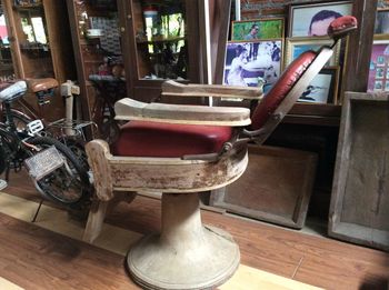 Chairs and table in shelf