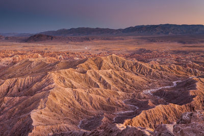 Scenic view of dramatic landscape against sky