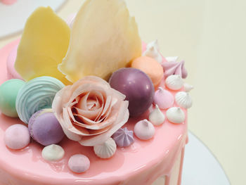 Close-up of ice cream cake