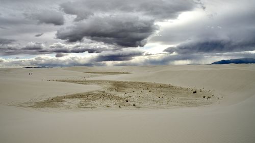 Scenic view of desert against sky