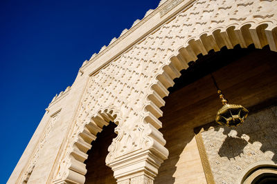 Low angle view of temple against clear sky