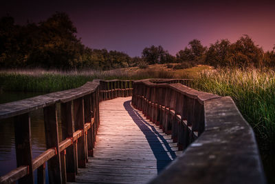 Footbridge over walkway