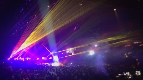 Crowd enjoying music concert