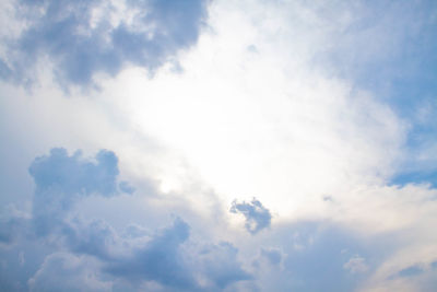 Low angle view of clouds in sky