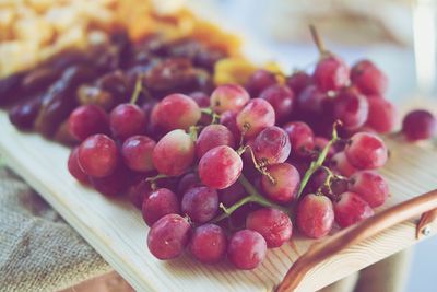 Close-up of strawberries on table