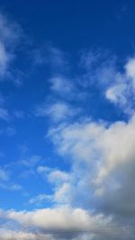 Low angle view of clouds in sky