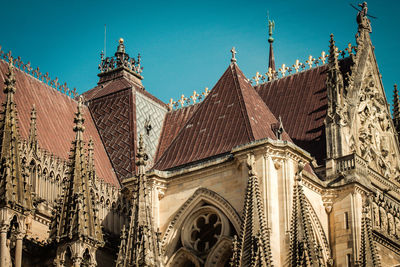 Low angle view of buildings against sky