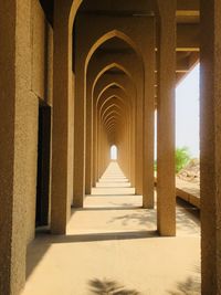 Empty corridor of building