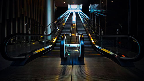 View of escalator