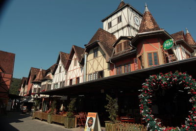 Low angle view of buildings against sky