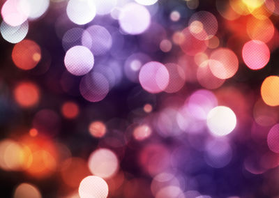 Defocused image of lights